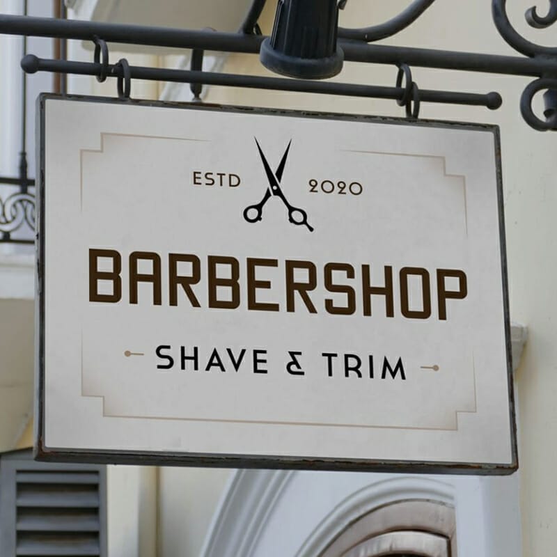 Classic Wall Mounted Signage Mockup