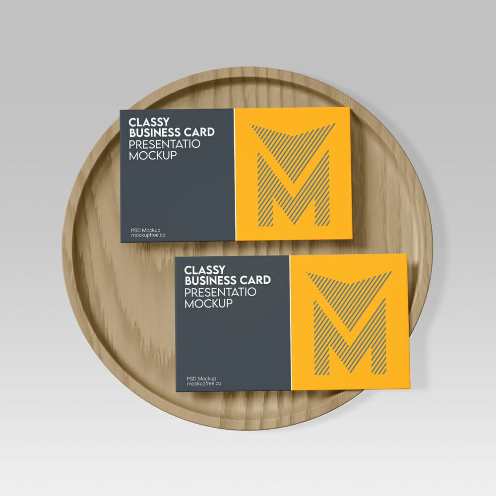 Classy Business Card Presentation Mockups PSD