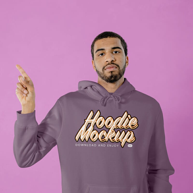 Free Cotton Hoodie Mockup PSD