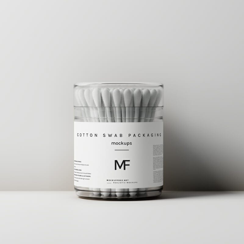 Cotton Swab Packaging Mockups Template