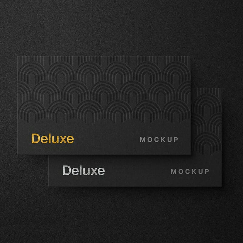 Debossed Business Card Mockup