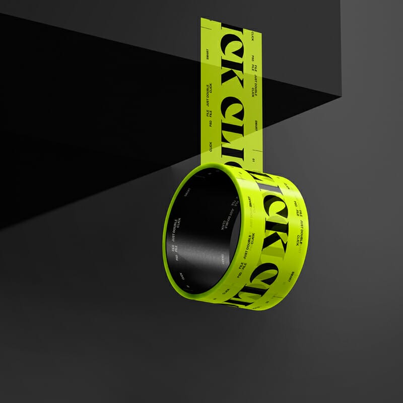 Duct Tape Mockup Template PSD