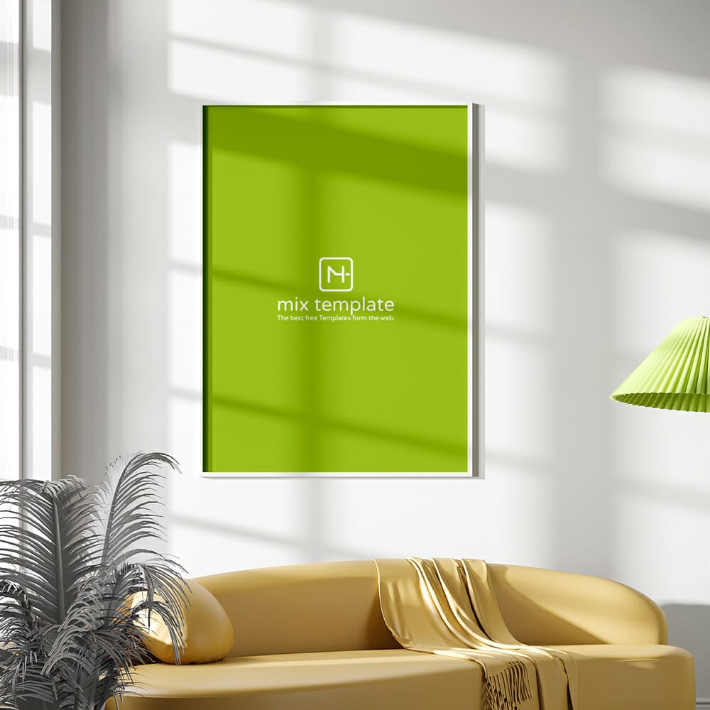 Fabulous Room Interior Poster Mockup PSD