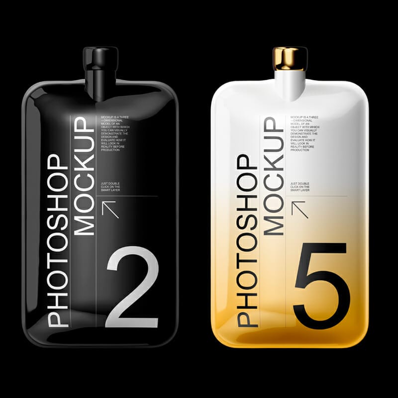 Fluid Tube Mockup PSD