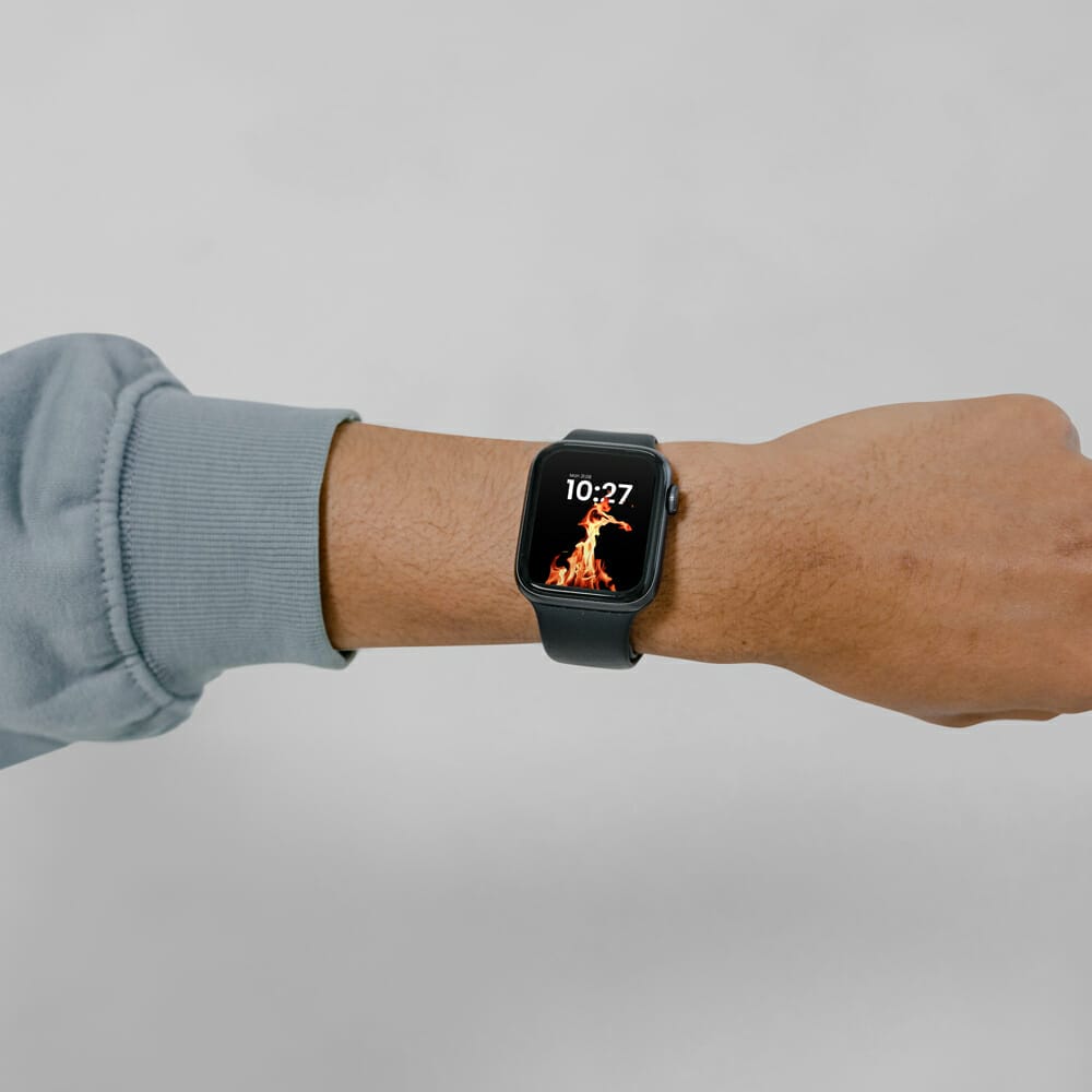 Free Apple Watch on Hand Mockup PSD