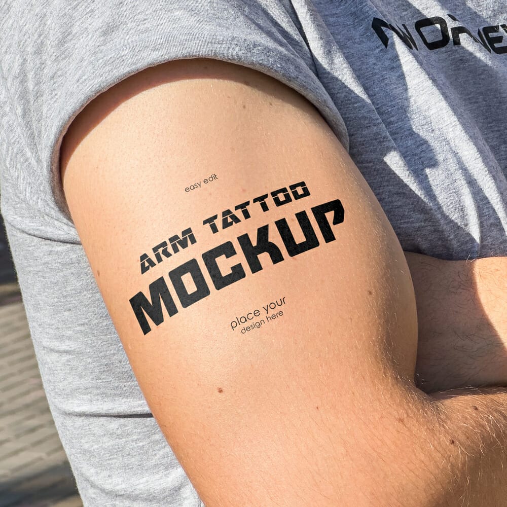 Free Arm Tattoo Mockup PSD