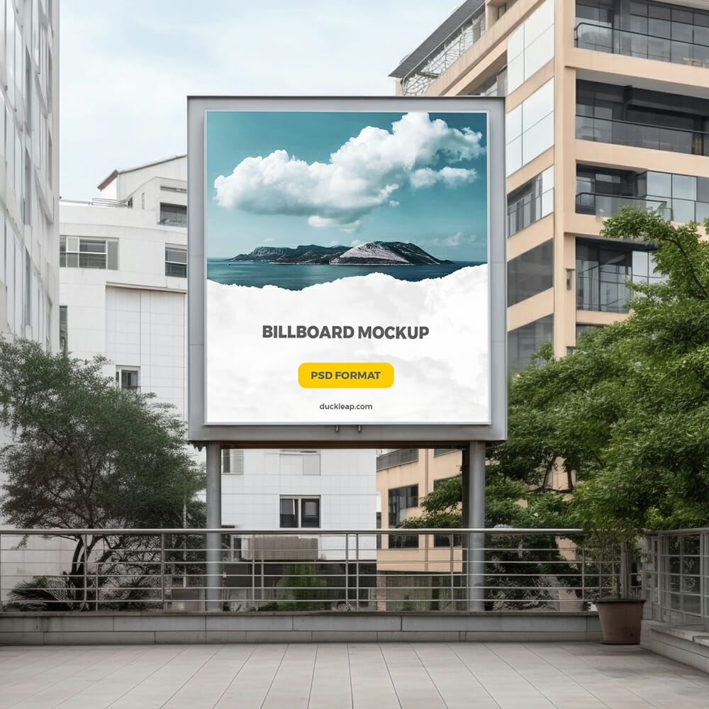  Free Billboard In The City Mockup PSD