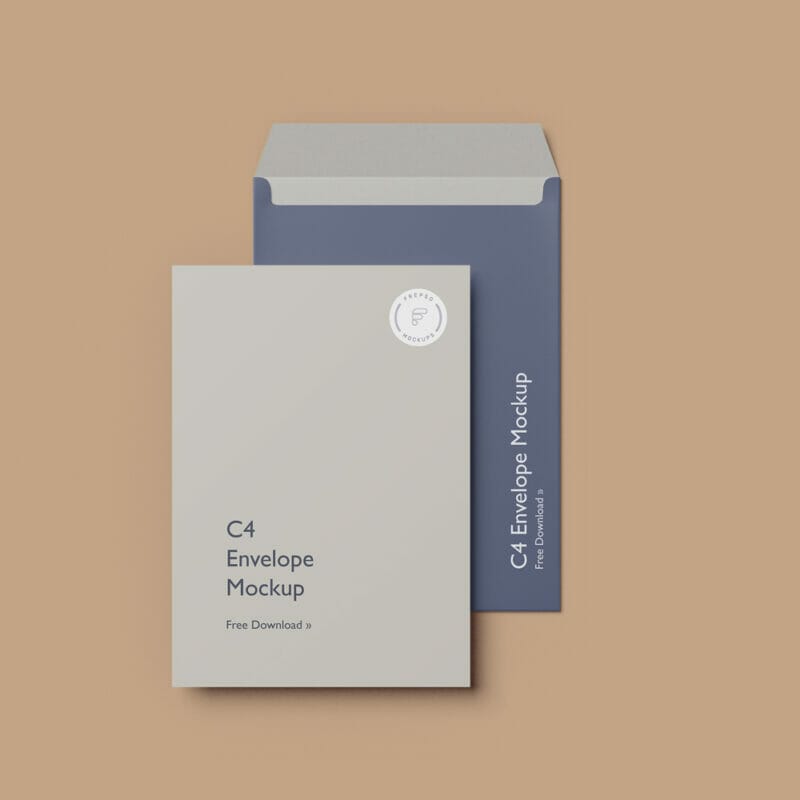 Free C4 Envelope Mockup Template Psd