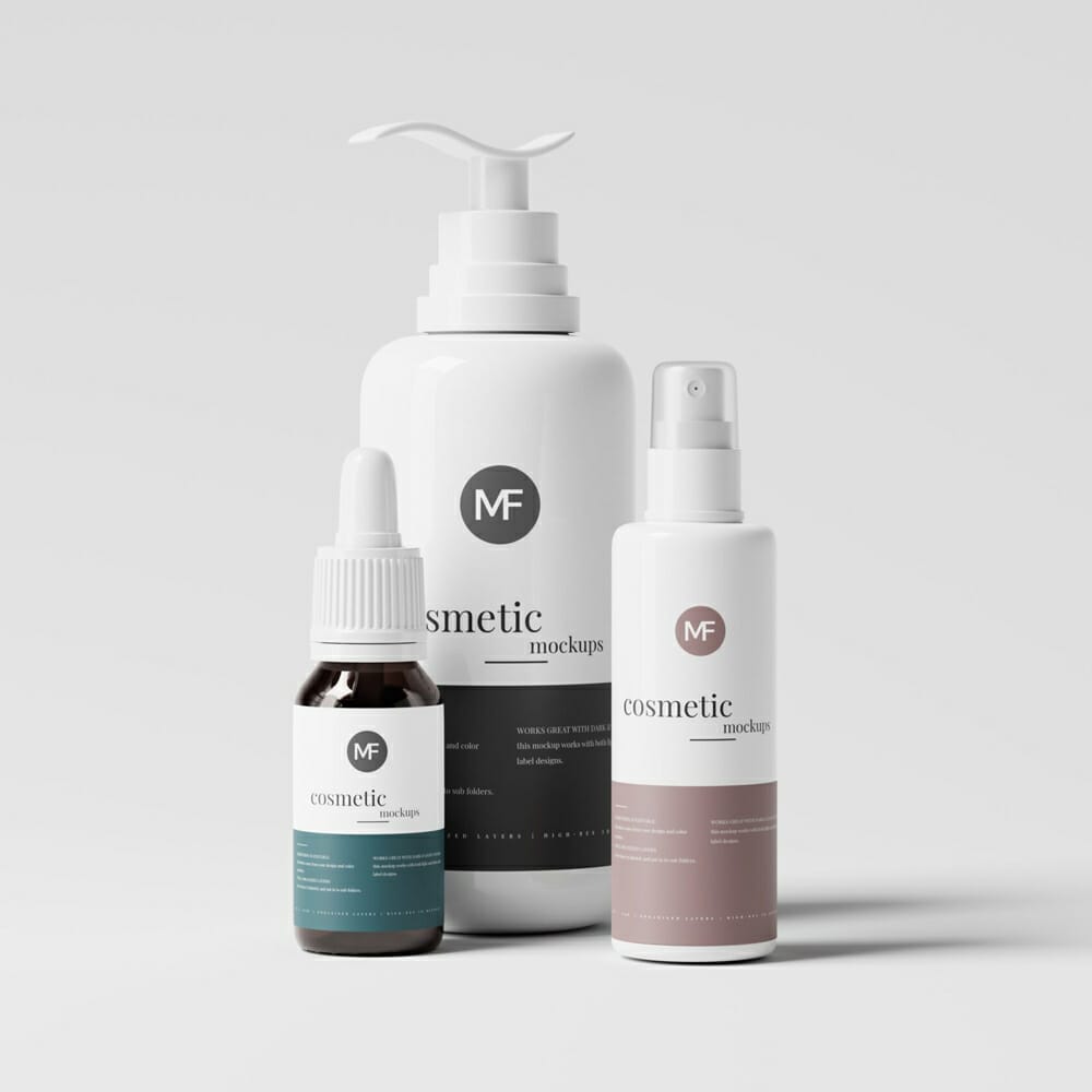 Free Cosmetic Packaging Mockup PSD