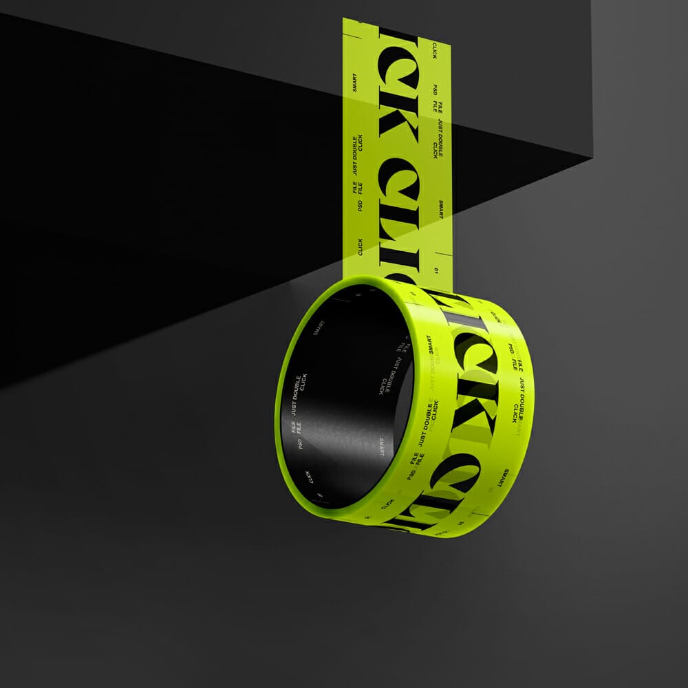 Free Duct Tape Mockup Template PSD