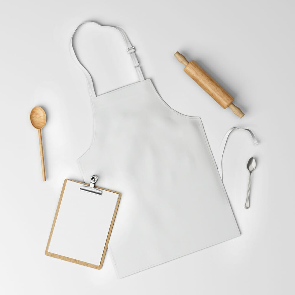 Free Fabric Apron Branding Mockup PSD