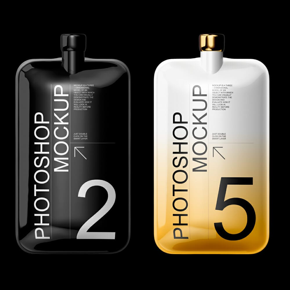 Free Fluid Tube Mockup PSD