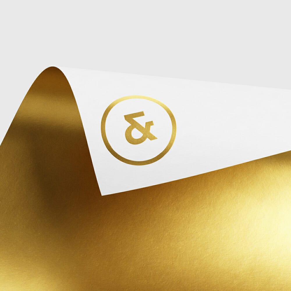 Free Golden Foil Logo Mockup PSD