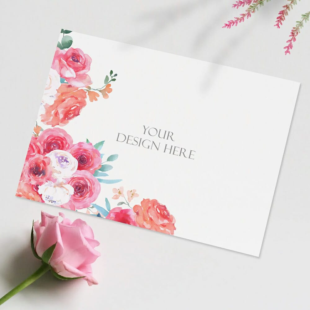 Free Greeting Card Mockup PSD