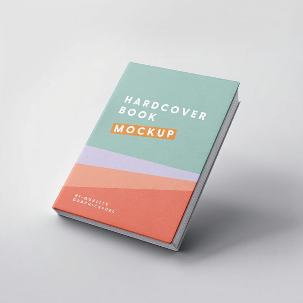 Free Hardcover Book Mockup Template PSD