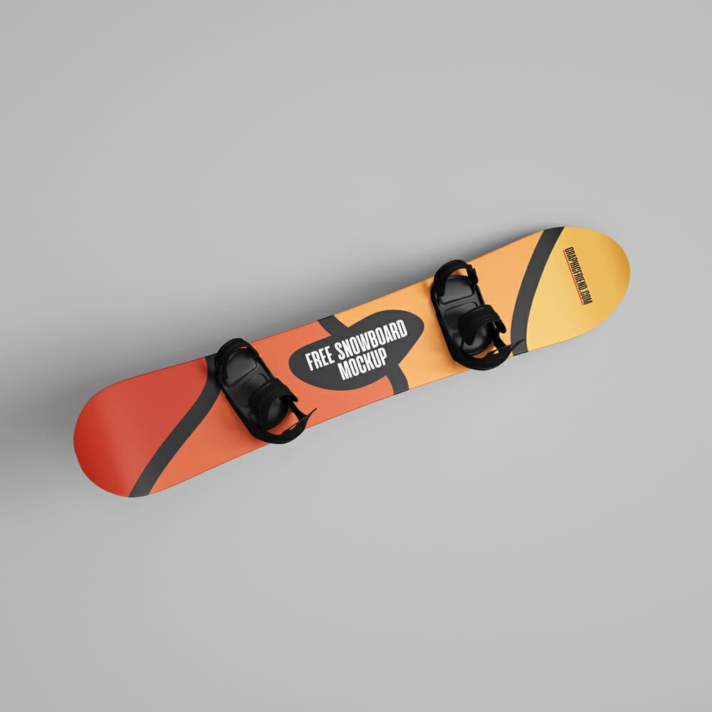 Free New Snowboard Mockup PSD