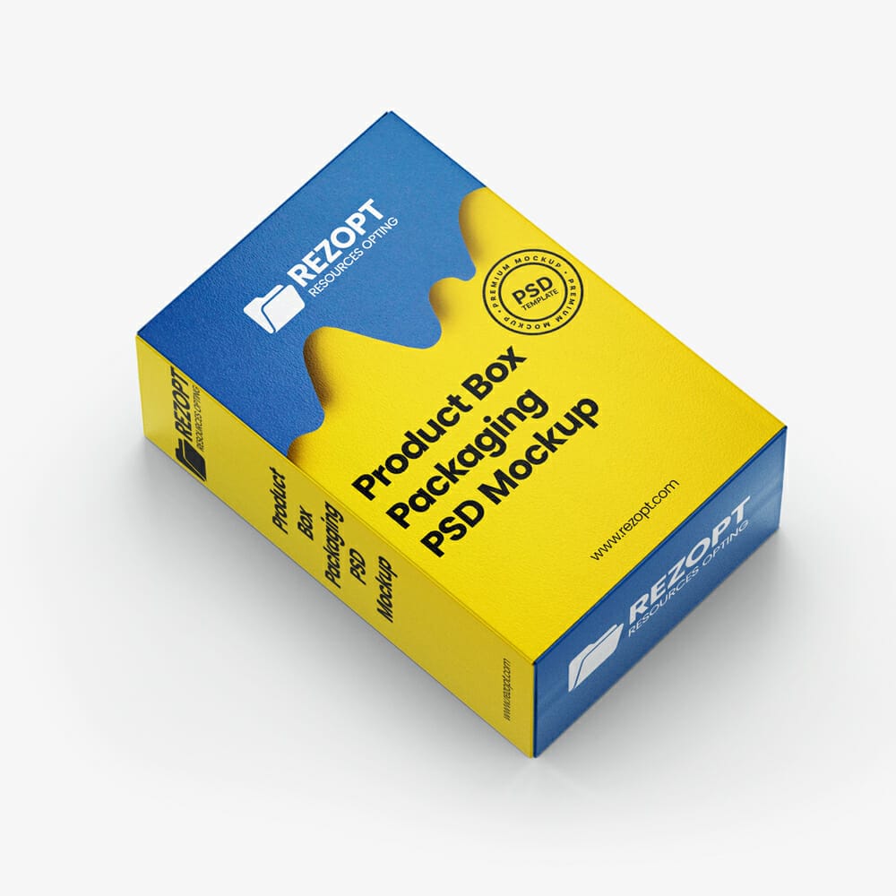 Free Product Box Packaging Mockup PSD