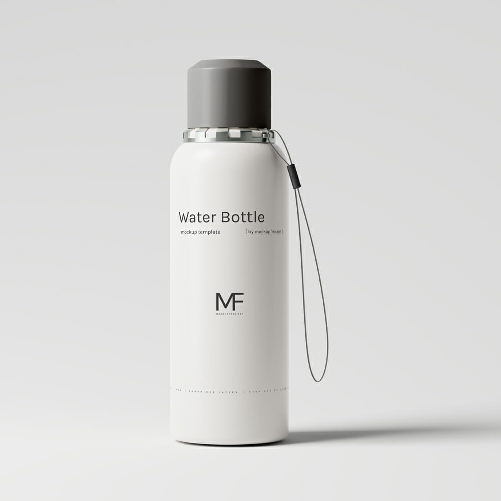 Free Reusable Plastic Water Bottle Mockups PSD