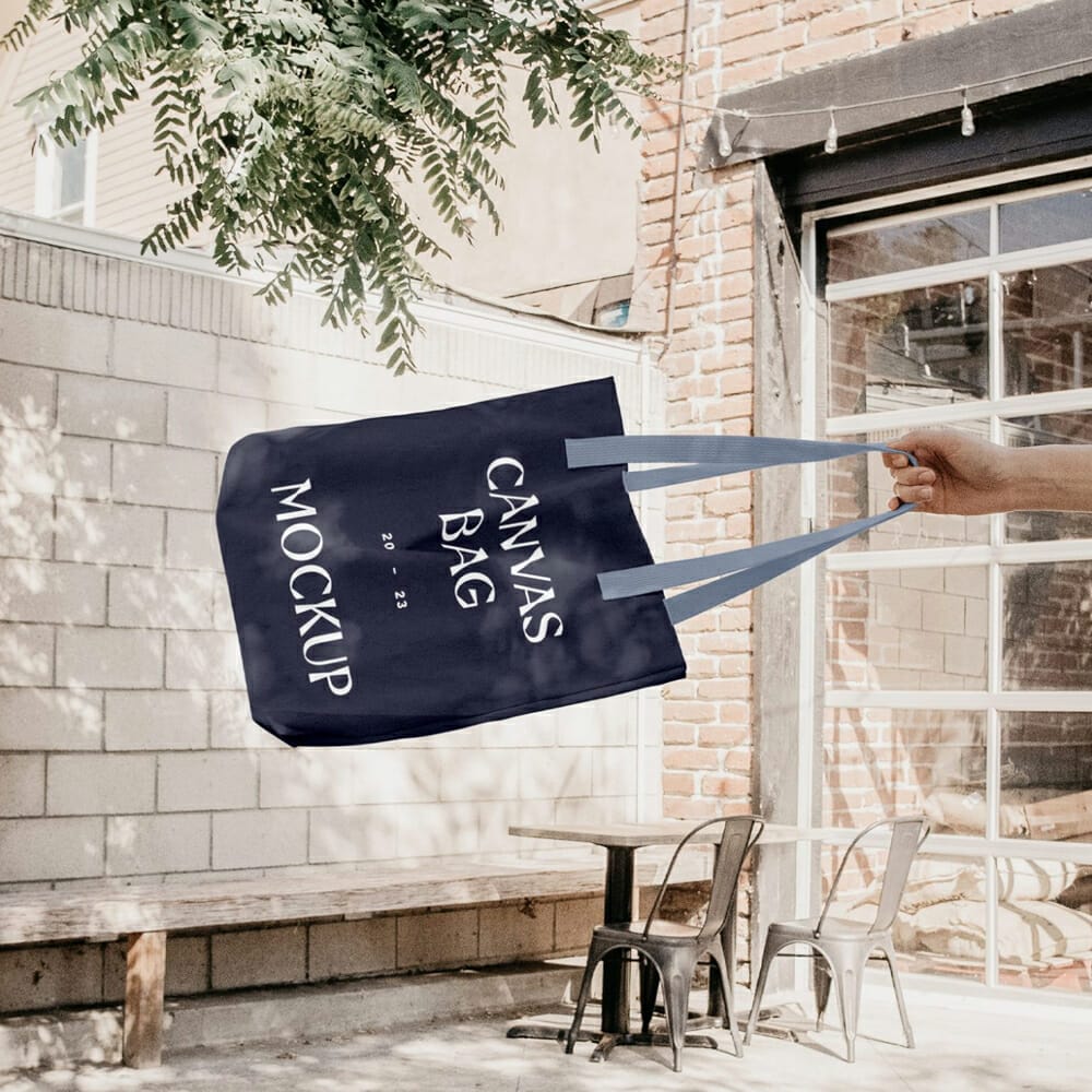 Free Shopping Tote Bag Mockup PSD