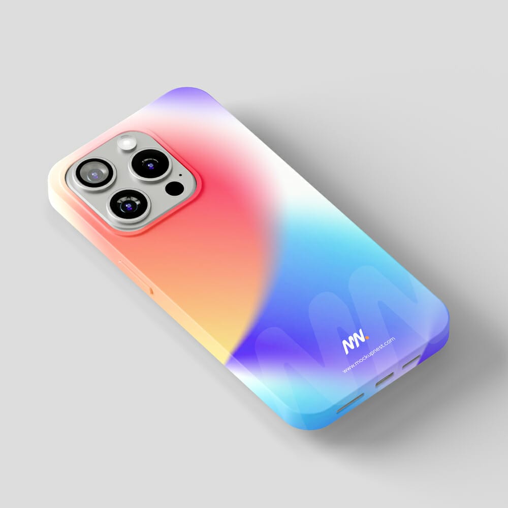 Free iPhone 15 Pro Cover Mockup PSD