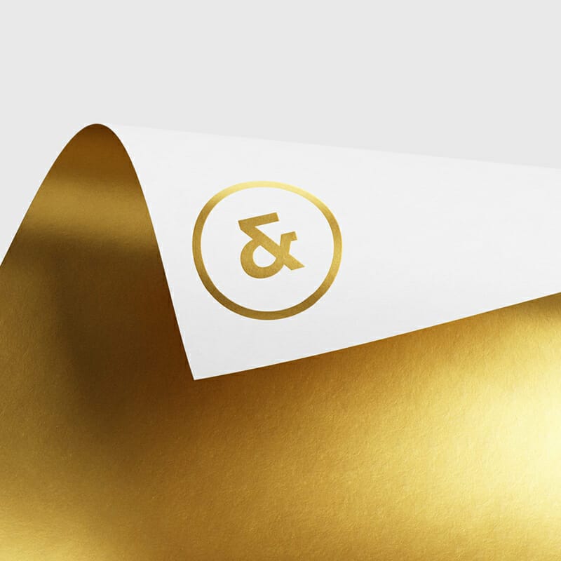 Free Golden Foil Logo Mockup PSD