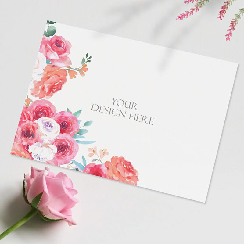 Greeting Card Mockup PSD