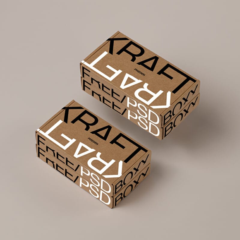 Kraft Boxes Packaging Mockup