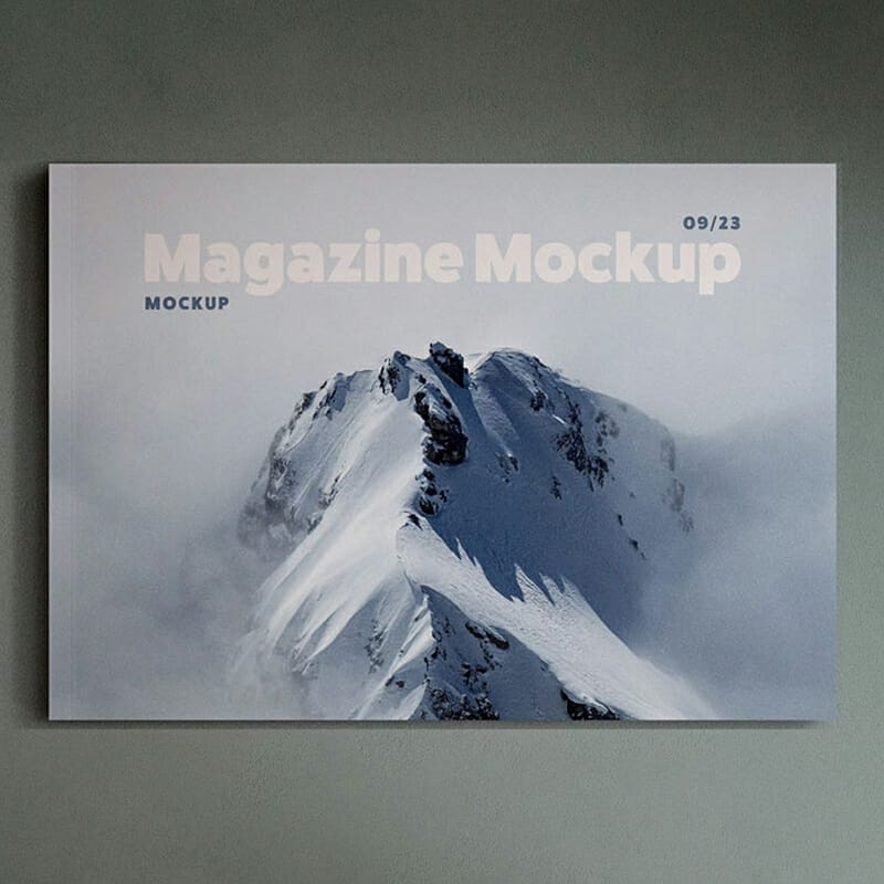 Landscape Magazine Mockup PSD
