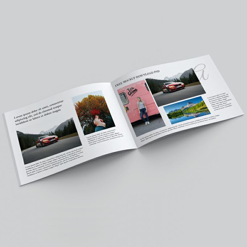 Landscape Magazine Mockup Templates PSD