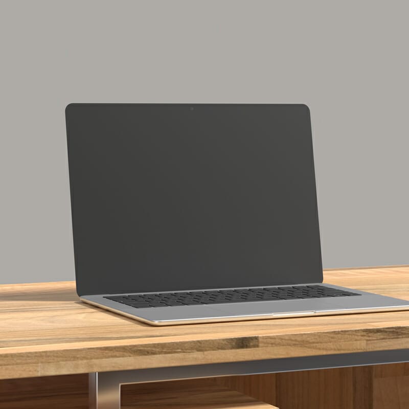 Laptop Mockup On The Desk