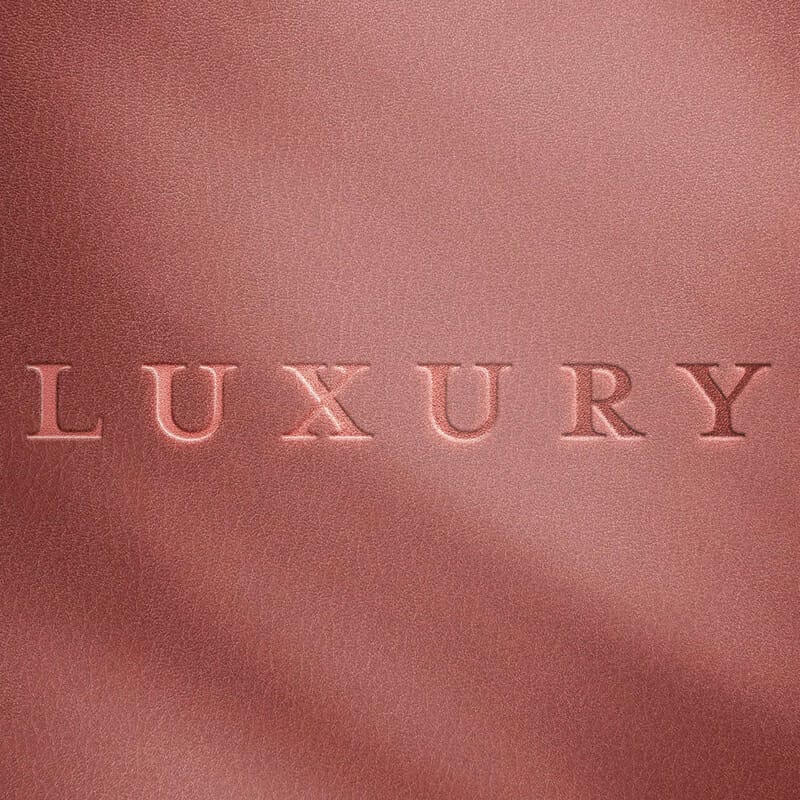 Leather Debossed Logo Mockup Template PSD