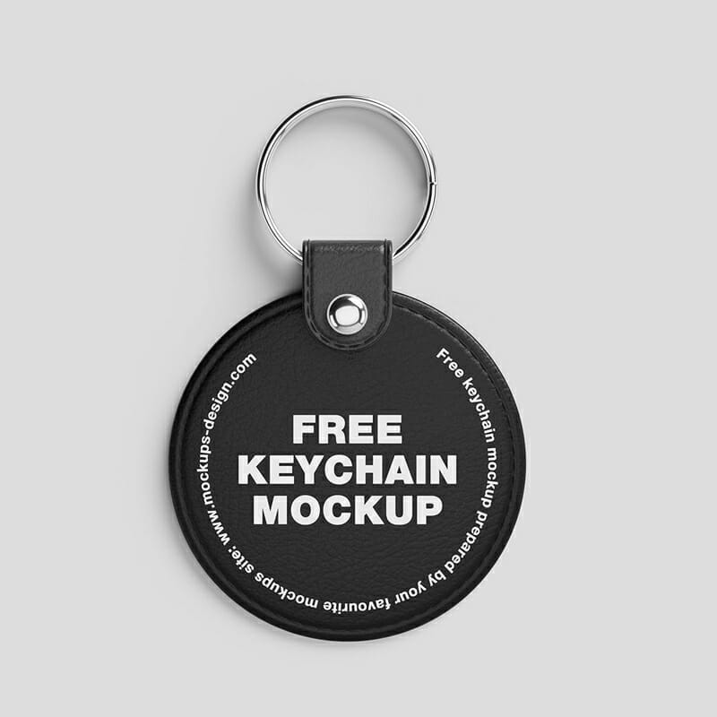 Leather Keychain Mockup