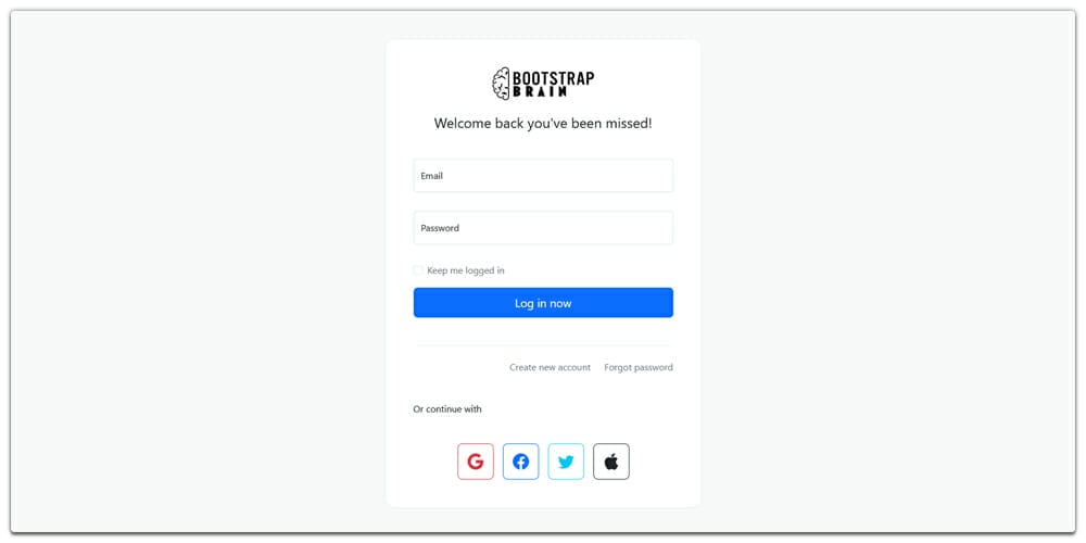 Login Form Template with Floating Labels