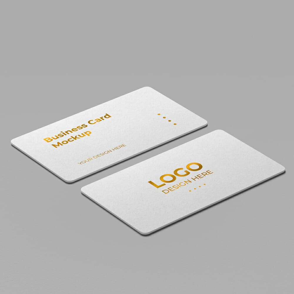 Luxury Business Card Rounded Corner Mockup PSD