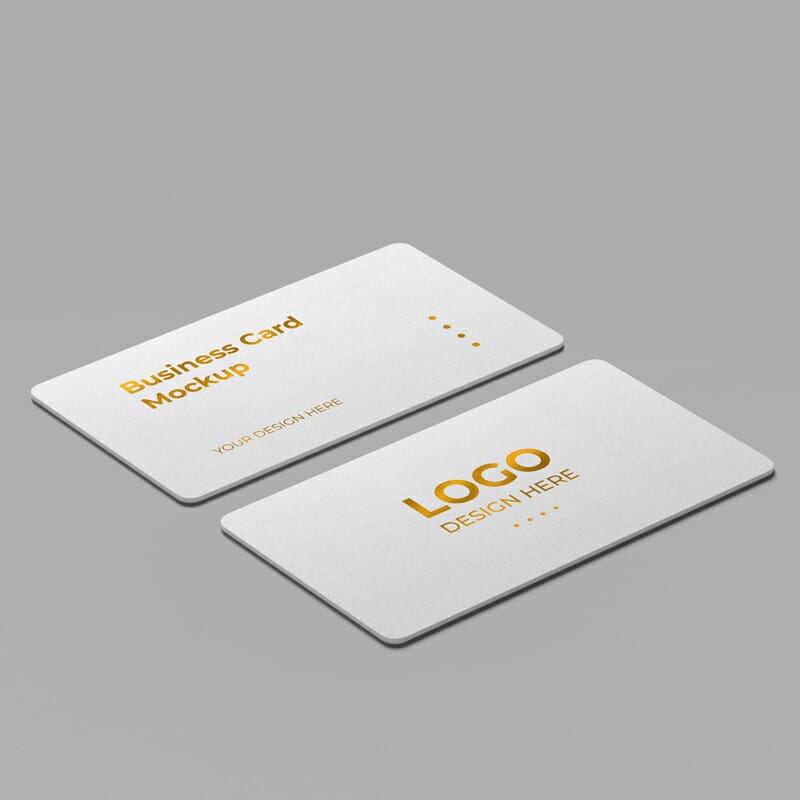 Luxury Business Card Rounded Corner Mockup