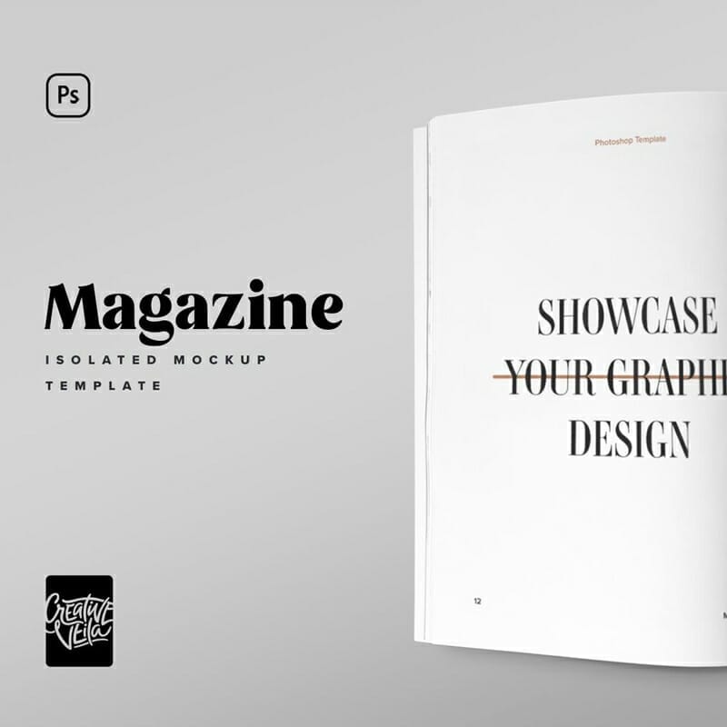 Minimalistic Magazine Spread Mockup