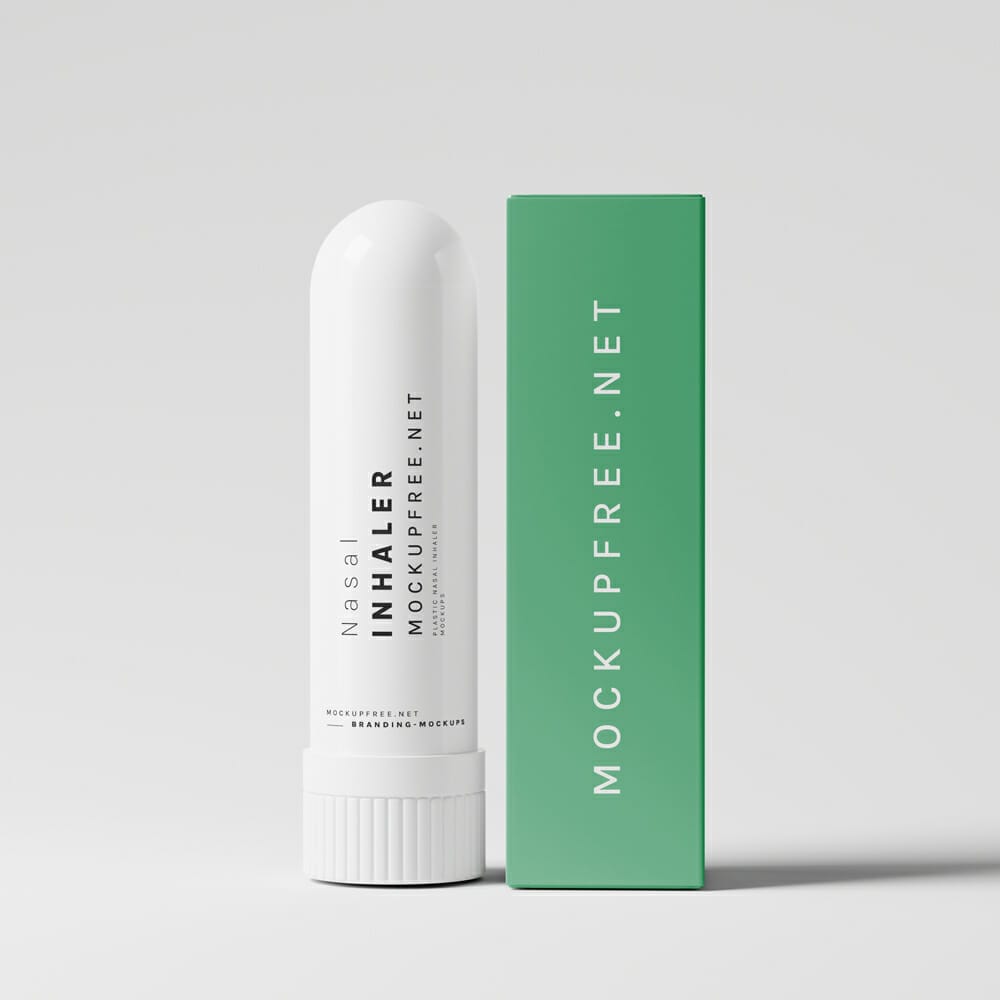 Plastic Nasal Inhaler Mockups PSD