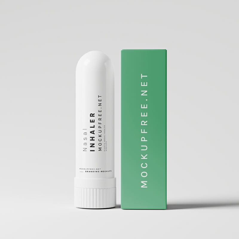 Plastic Nasal Inhaler Mockups