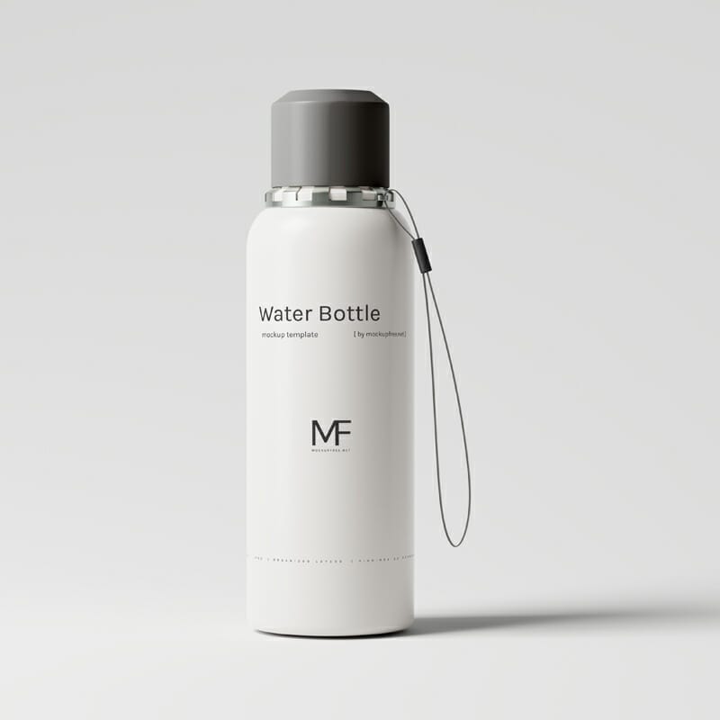 Free Reusable Plastic Water Bottle Mockups PSD