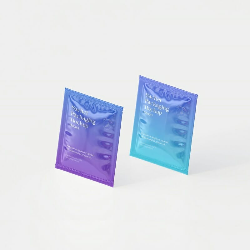 Sachet Packaging Mockup PSD