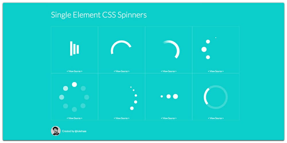 Single Element CSS Spinners