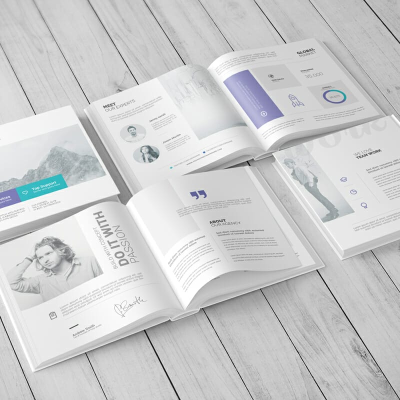 Square Hardcover Book Mockup PSD