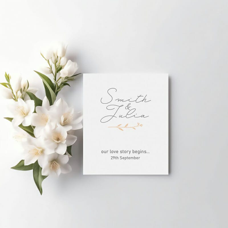 Wedding Invitation Card Mockup Template PSD