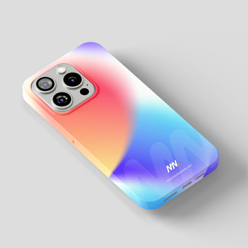 iPhone 15 Pro Cover Mockup PSD