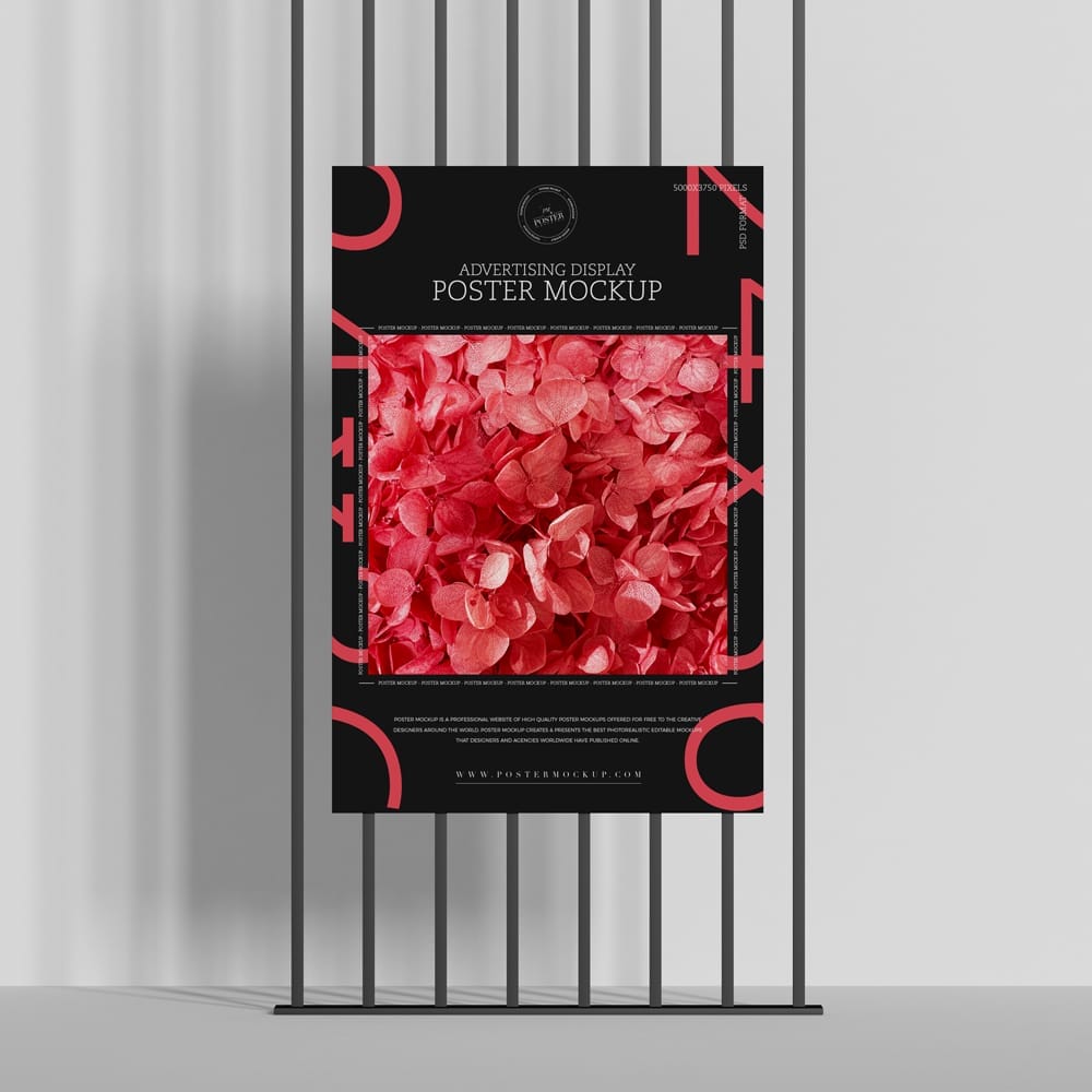 Advertising Display 24×36 Poster Mockup PSD