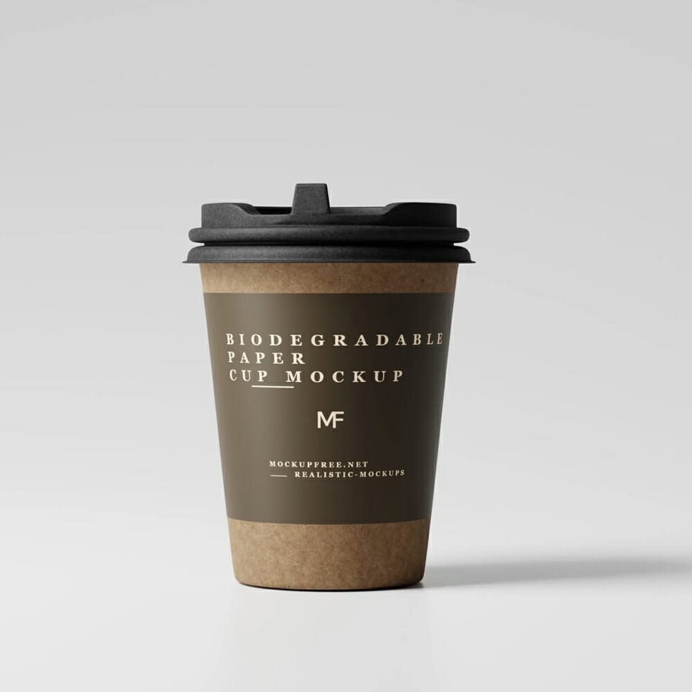 Biodegradable Paper Cup Mockups PSD