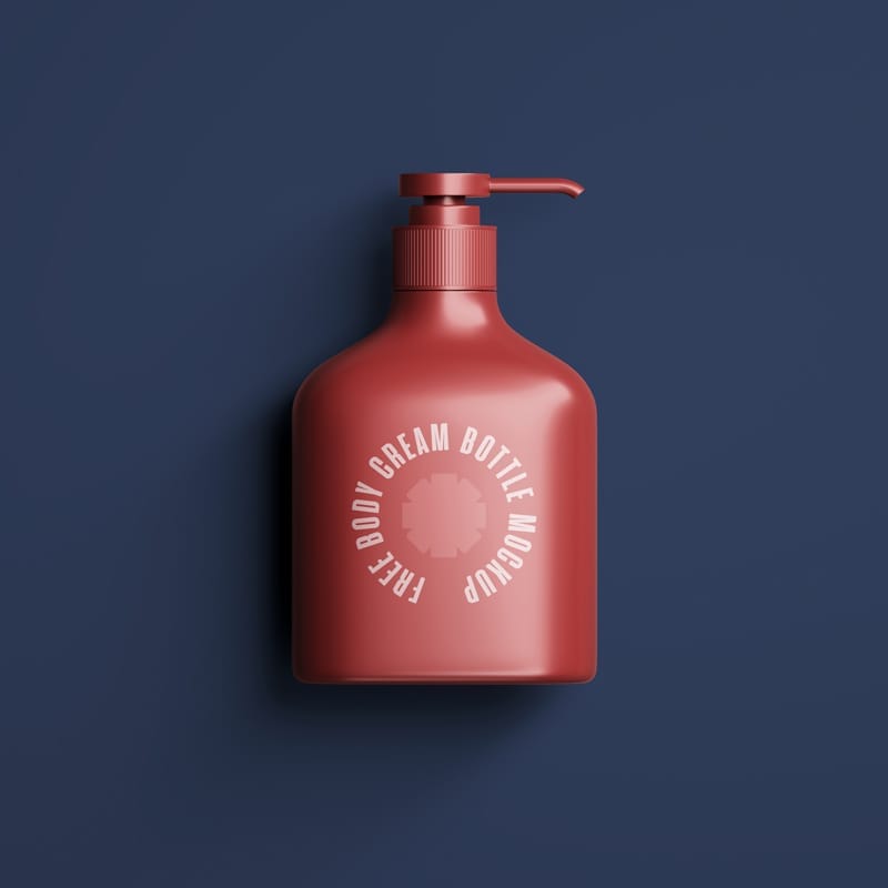 Body Cream Bottle Mockup