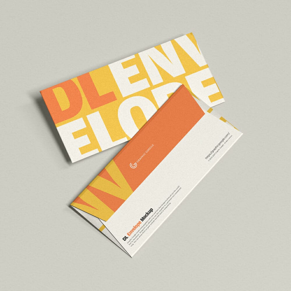 Brand Identity DL Envelope Mockup PSD