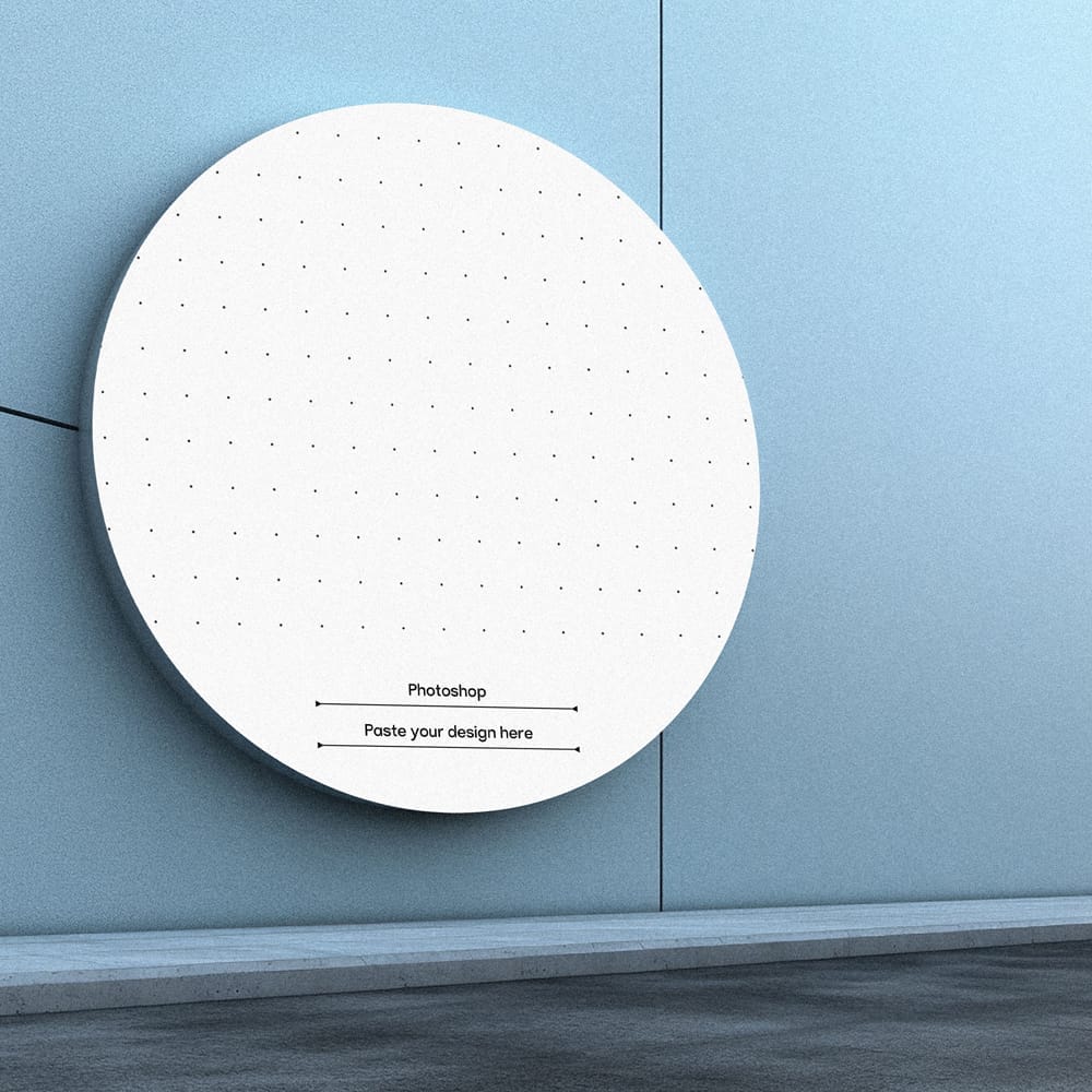 Circular Billboard Mockup PSD