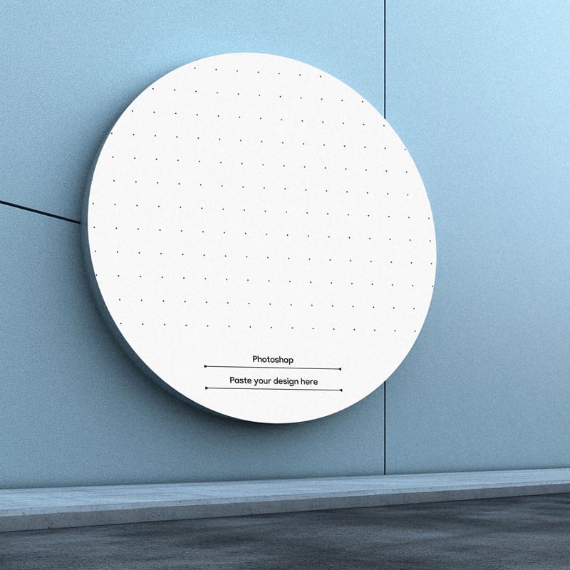 Circular Billboard Mockup